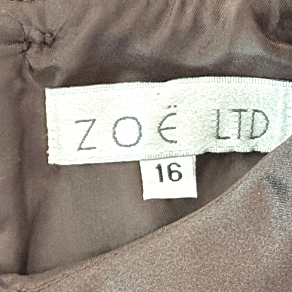 Zoe LTD Formal Dress Gown in Brown Velvet & Satin Bow Party Special Occa Size 16 - Picture 2 of 12